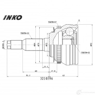 ШРУС внешний 33/32 ABS 47 | перед прав/лев | INKO 321059A K1 AK85Z 1439933077