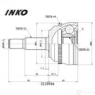 ШРУС внешний 23/25 ABS 44 | перед прав/лев | INKO FBXT3L I 1439933983 323090A