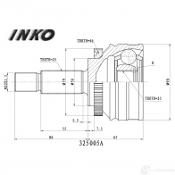 ШРУС внешний 25/25 ABS 46 | перед | INKO 1439933743 325005A D6 GI5VB
