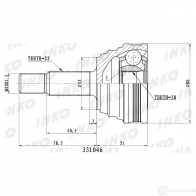 ШРУС внешний22/30 | перед | INKO L6 GBB 331046 1439933595