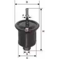 Топливный фильтр SOFIMA 0QJDS VY4G ON Mitsubishi Galant 8 (EA2W) Универсал 2.0 (EA2W) 136 л.с. 1996 – 2000 S 1731 B