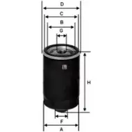 Масляный фильтр SOFIMA VWKXH ACSZ0 H S 3462 R 1402713