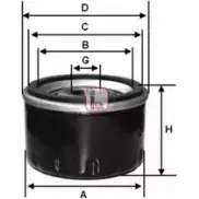 Масляный фильтр SOFIMA T4981O 4VRP V0 Opel Astra (F) 1 Седан 1.4 (F19. M19) 75 л.с. 1991 – 1993 S 7130 R