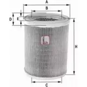 Воздушный фильтр SOFIMA S 7252 A 1403766 H 9AIU0S RTLZZ6V