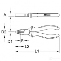 Комбинированные плоскогубцы KS TOOLS 1151020 4042146014844 3307653 KUMUX O - Изображение 8