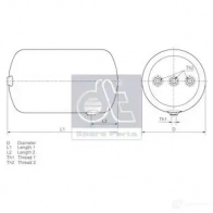Ресивер воздушный DIESEL TECHNIC 5FMP YKK 4057795081277 466426 2685121 - Изображение 2