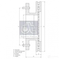 Тормозной диск DIESEL TECHNIC 2JKKQ HP 164879047 736026 4057795220577 - Изображение 2