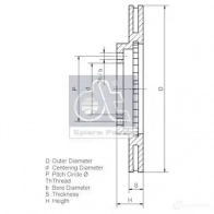 Тормозной диск DIESEL TECHNIC 661007 VM2 6QO 2690864 4057795129122 - Изображение 2