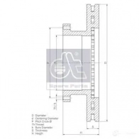 Тормозной диск DIESEL TECHNIC 2669705 4047755203108 TTA ACWV 118760 - Изображение 4