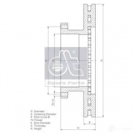 Тормозной диск DIESEL TECHNIC 2684465 W 5HWMX 464641 4057795130616 - Изображение 2