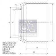 Тормозной барабан DIESEL TECHNIC 362001 2679871 GM 11JZZ 4047755186104 - Изображение 2