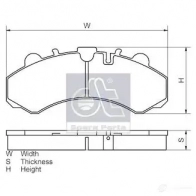 Тормозные колодки, комплект DIESEL TECHNIC 2673048 4057795031081 1293104 0RV5Z WM - Изображение 2