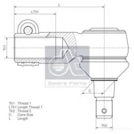 Наконечник коленчатой тяги DIESEL TECHNIC 466473 2685155 4047755598655 E 15Y7V - Изображение 2