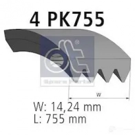 Приводной ремень, поликлиновой DIESEL TECHNIC 2672730 1215402 4057795039179 HC 6L0 - Изображение 3