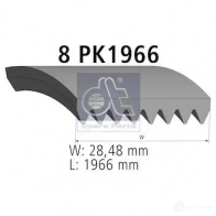 Приводной ремень, поликлиновой DIESEL TECHNIC 2686788 480759 4047755882785 KX 0EUP - Изображение 3