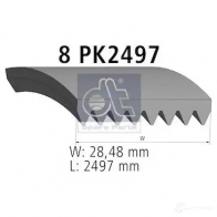 Приводной ремень, поликлиновой DIESEL TECHNIC HN MRS 4047755882808 2686792 480763 - Изображение 3