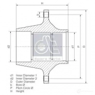 Ступица колеса DIESEL TECHNIC 2690717 9U XIY8 654003 - Изображение 4