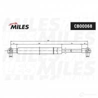 Амортизатор капота MILES CB00068 1438140465 MN0 PH - Изображение 2