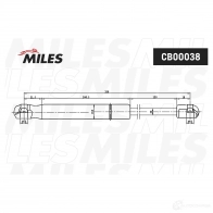 Амортизатор капота MILES OYU 73 CB00038 1437174214 - Изображение 2