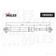 Амортизатор багажника MILES 1438140467 CB00083 RI7WW 9Q - Изображение 2