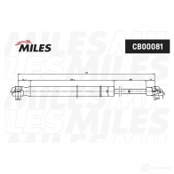 Амортизатор багажника MILES CB00081 1438140468 M6 1D6D - Изображение 2