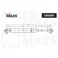 Амортизатор багажника MILES CB00061 30F 1HHJ 1438140472 - Изображение 2