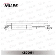 Амортизатор багажника MILES 1437174225 CB00051 DIG3 9U - Изображение 2