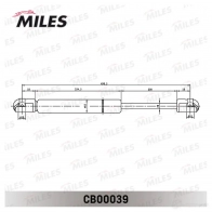Амортизатор багажника MILES H73 TZ CB00039 1437174231 - Изображение 2