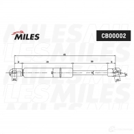 Амортизатор багажника MILES TQ 7USX 1436966595 CB00002