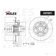 Тормозной диск MILES K011811 0 WFALQ 1439937215 - Изображение 2