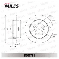 Тормозной диск MILES 1438140531 1H0 FV K011791 - Изображение 3
