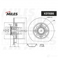 Тормозной диск MILES U YTRMJ 1420604661 K011686 - Изображение 2