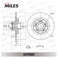 Тормозной диск MILES E3R 3QAA 1420698966 K011682 - Изображение 2