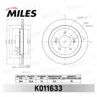 Тормозной диск MILES 1420604700 2WAX J K011633