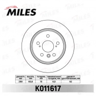 Тормозной диск MILES K011617 OGN0Q L 1420600904