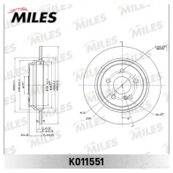 Тормозной диск MILES Mercedes S-Class 02F3A D1 K011551