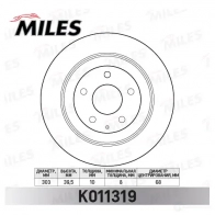 Тормозной диск MILES K011319 Mazda CX-5 (KE) 1 Кроссовер 2.0 AWD 150 л.с. 2012 – 2017 S8S XKXN