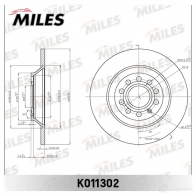 Тормозной диск MILES K011302 1 OK13NW Audi A6 Allroad (C6) 3 Универсал 3.0 Tfsi Quattro 290 л.с. 2008 – 2011