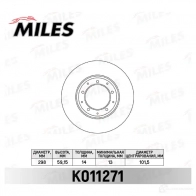 Тормозной диск MILES 1420600970 K011271 6DR3 9