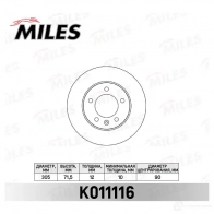 Тормозной диск MILES 8 YQ1POJ 1420600958 K011116