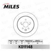 Тормозной диск MILES K011148 8Y 3VS 1420600886