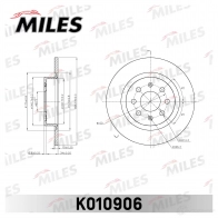 Тормозной диск MILES K010906 1420600881 RF8 J7FP