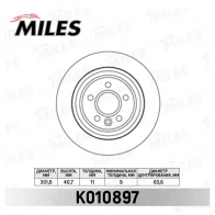 Тормозной диск MILES K010897 1420600911 AXO3 CDT