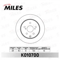 Тормозной диск MILES 1420600959 36C4 9W K010700