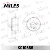 Тормозной диск MILES OT KHX 1420600870 K010689