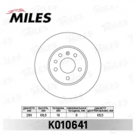 Тормозной диск MILES K010641 6G5G U Saab 9-3 (YS3D) 1 1998 – 2002