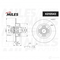 Тормозной диск MILES V3 5KZT K010543 1420600798 - Изображение 2