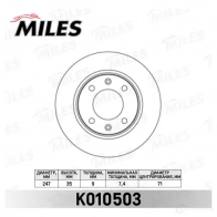 Тормозной диск MILES K010503 F G4OU 1420600806
