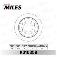 Тормозной диск MILES VY BOL0 1420601026 K010359 - Изображение 2