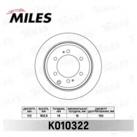 Тормозной диск MILES K010322 1420601025 A52A J
